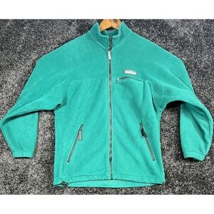 Campmor Fleece Jacket‎ Full Zip Pockets Outdoor Warm Green Pullover